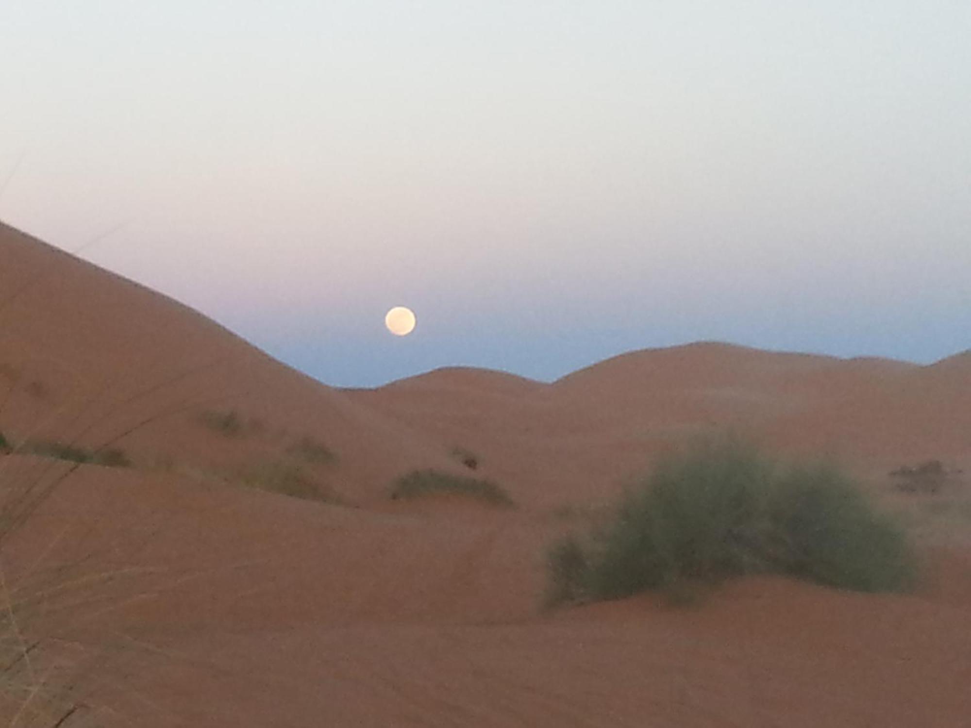 Riadsuerteloca Merzouga Hassilabied エクステリア 写真 Moon over the dunes